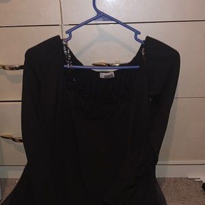 Black one piece long sleeve